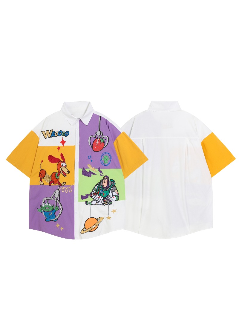 Street Fashion Couple - Toy Story Color Blocked Casual Couple