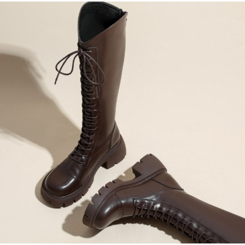 Street Fashion Winter - Winter Platform Cross Lace Up Woman