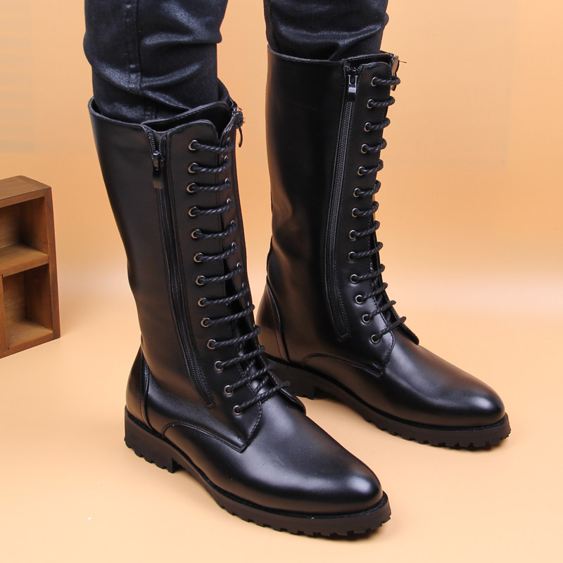 Street Fashion Winter - men's luxury fashion high boots stage