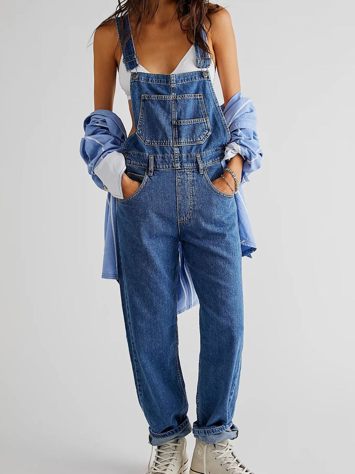 Street Fashion Jeans Women - Blue Denim Overalls Jumpsuit Rompers Women