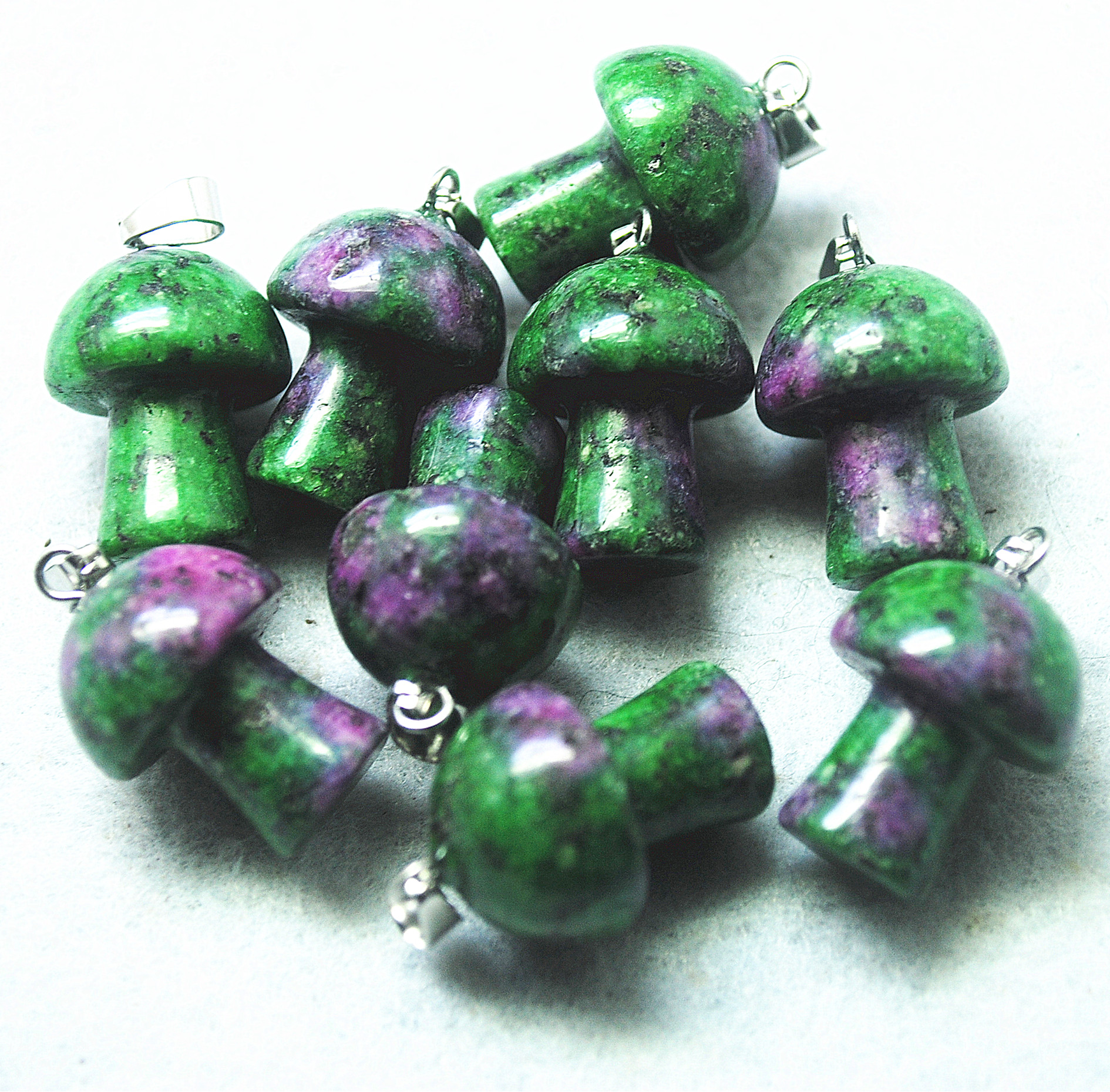 Street Fashion Nz - 11PCS Green Jasper & Rose Quartz