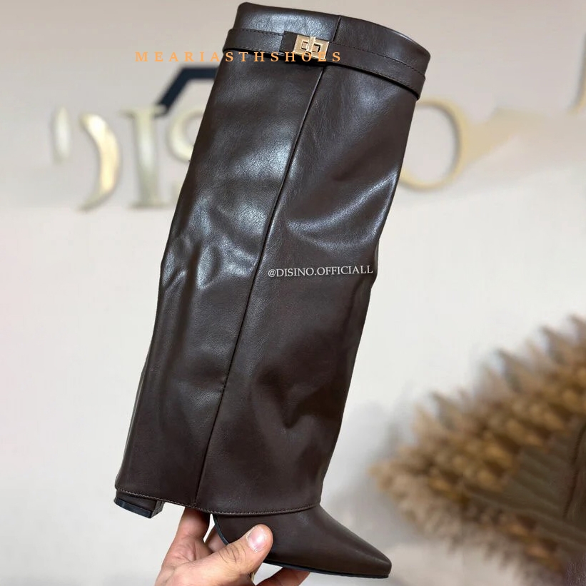Women's Chunky Heel Knee High  - Street Fashion Winter avaliação e preço