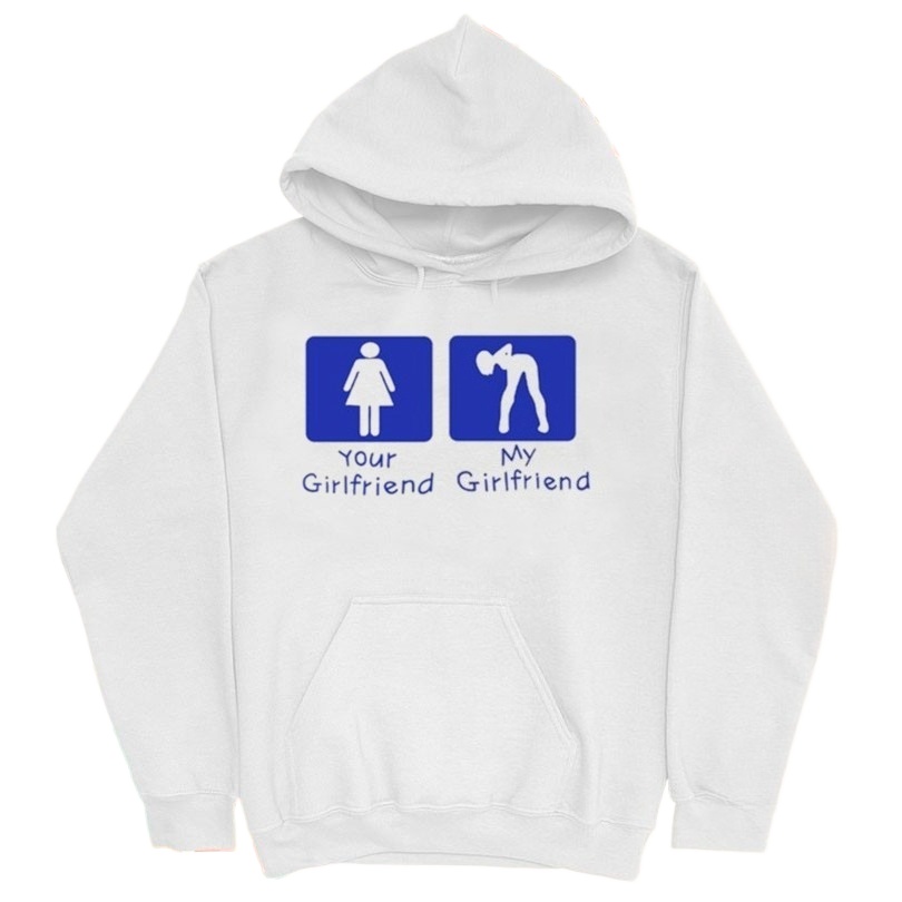 Your Girl Vs My Girl Hoodie Fa - Street Fashion Vs High Fashion avaliação e preço
