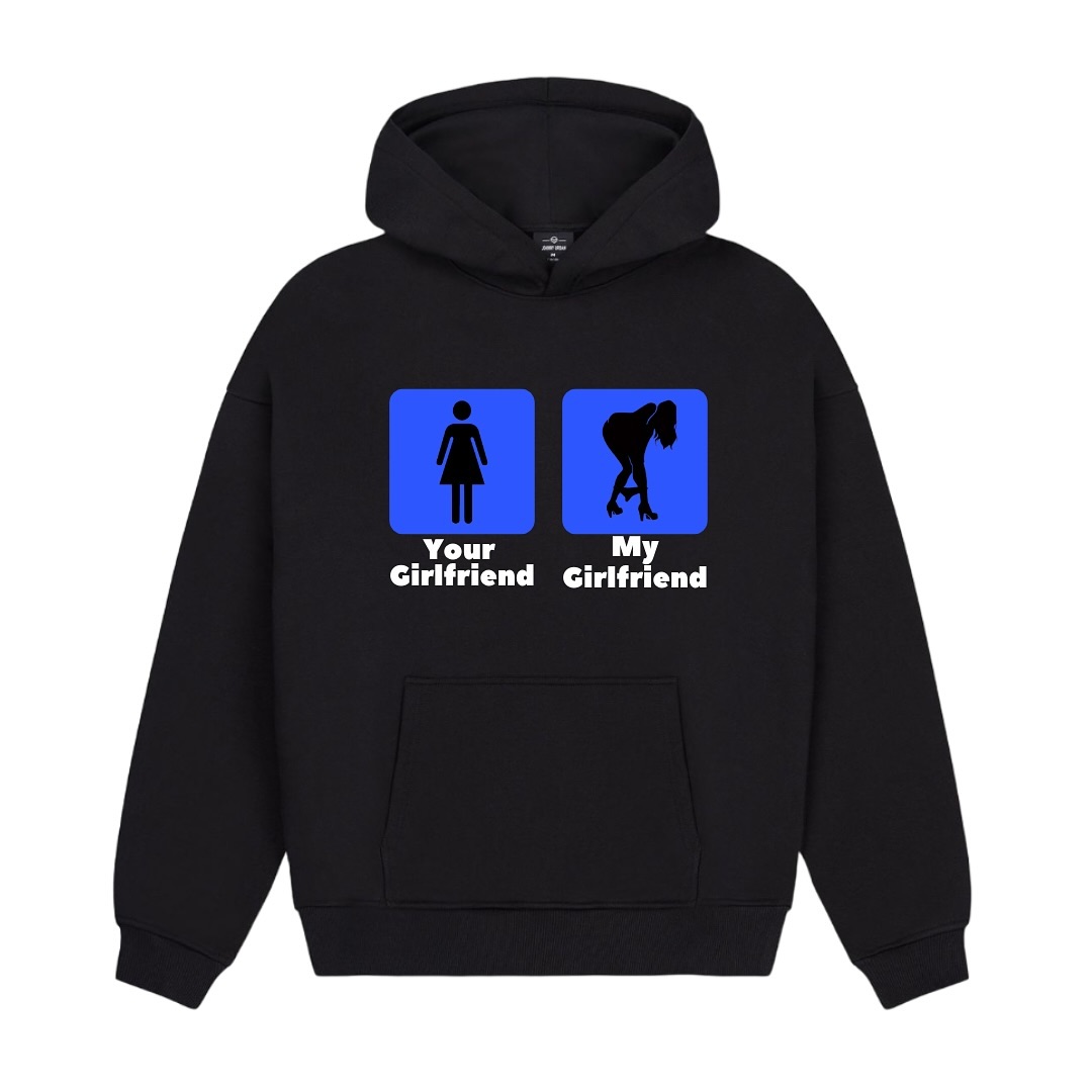 Your Girl Vs My Girl Hoodie Fa - Street Fashion Vs High Fashion avaliação e preço