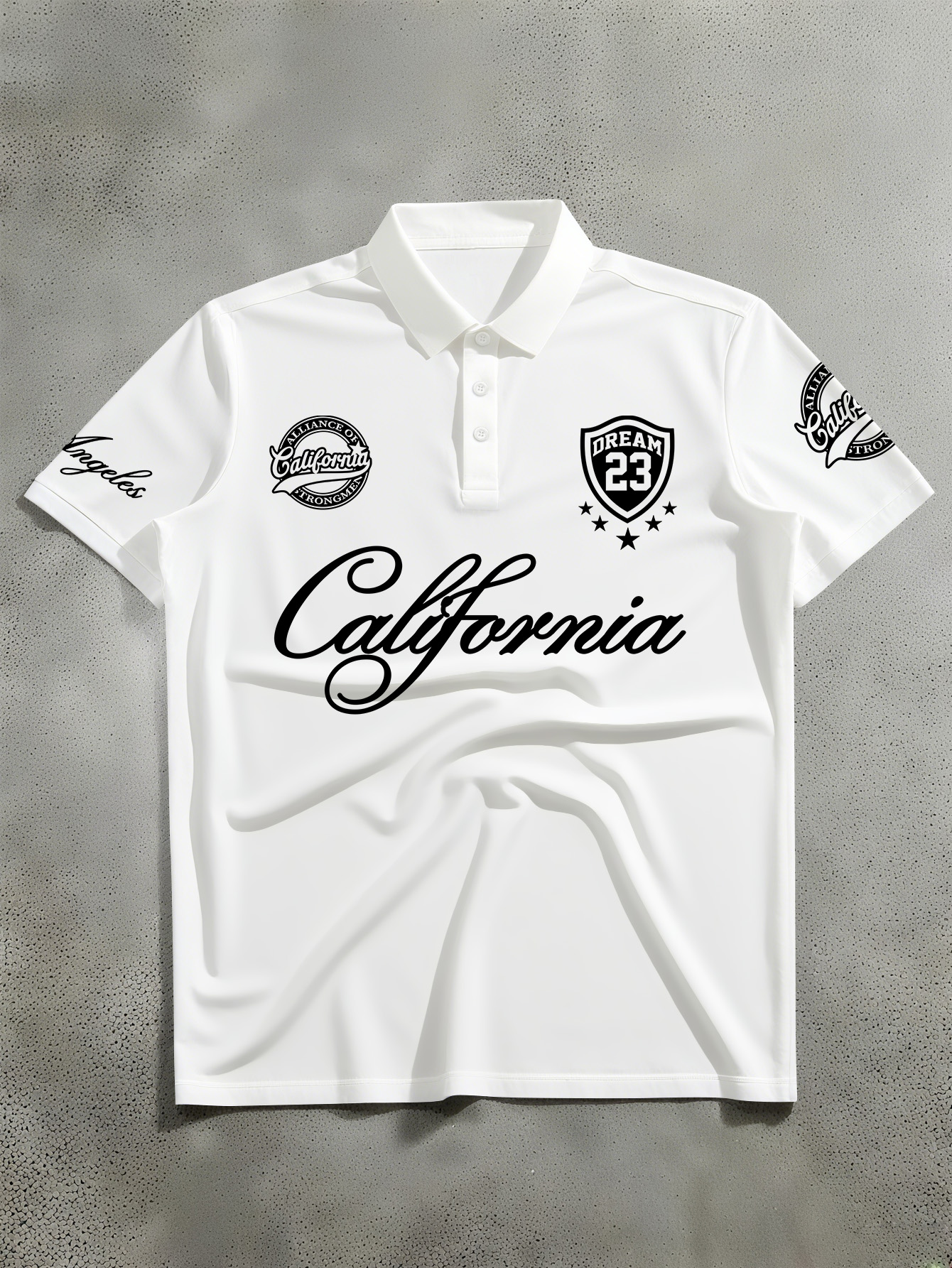 Men's Fashion Printed Polo Shi - Street Fashion California avaliação e preço