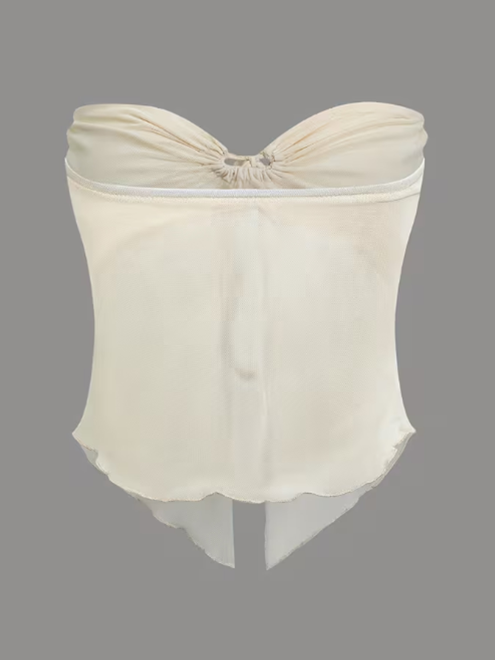 Women's Elegant Ruched Double  - Mesh Top Layering avaliação e preço