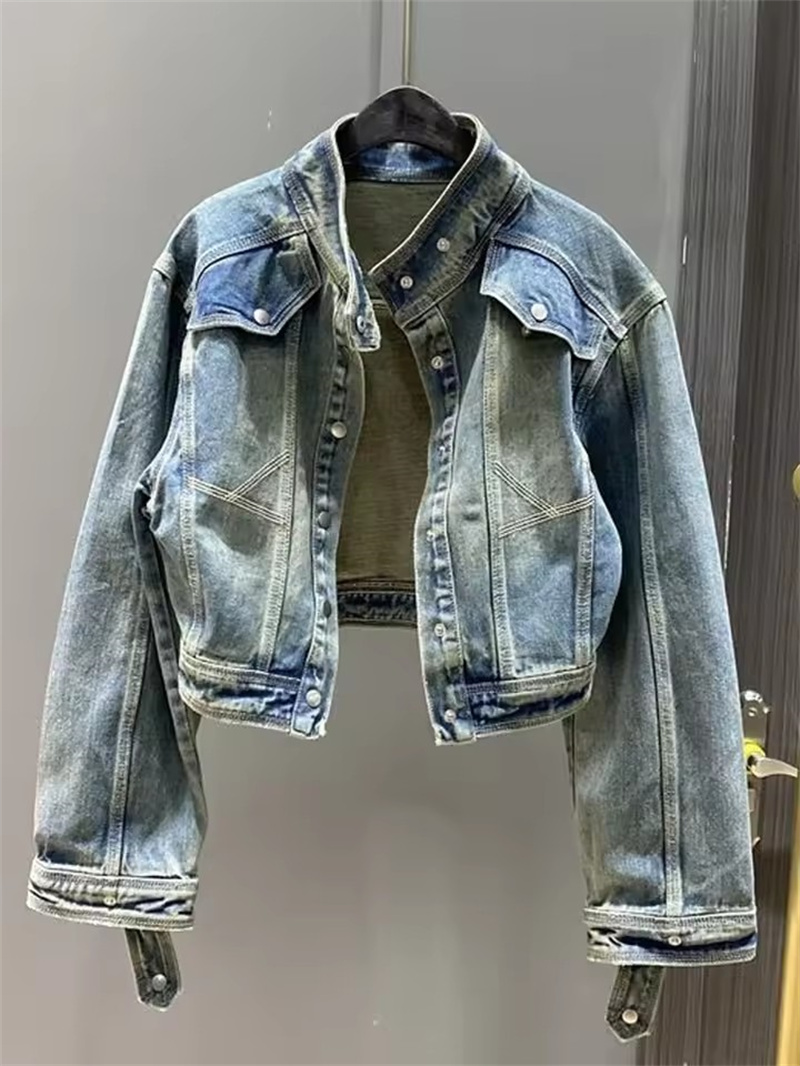 Vintage Short Denim Jacket Wom - Street Fashion Jeans Women avaliação e preço