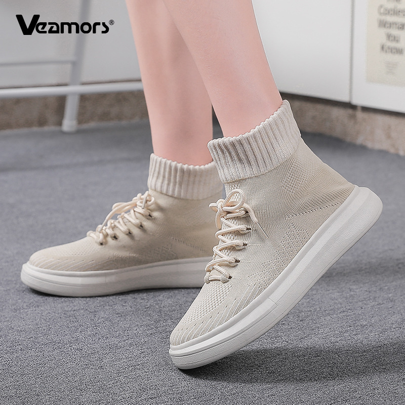 Knitted Mesh Socks Shoes Women - Mesh Top Layering avaliação e preço