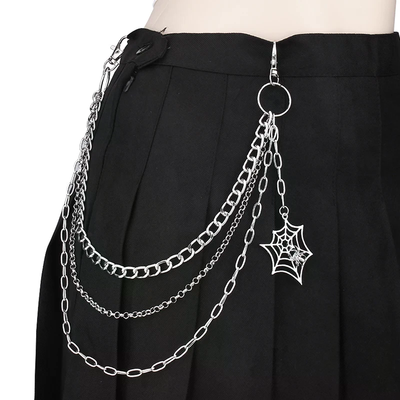 Fashion Punk Metal Pants Chain - Street Fashion Jeans Women avaliação e preço