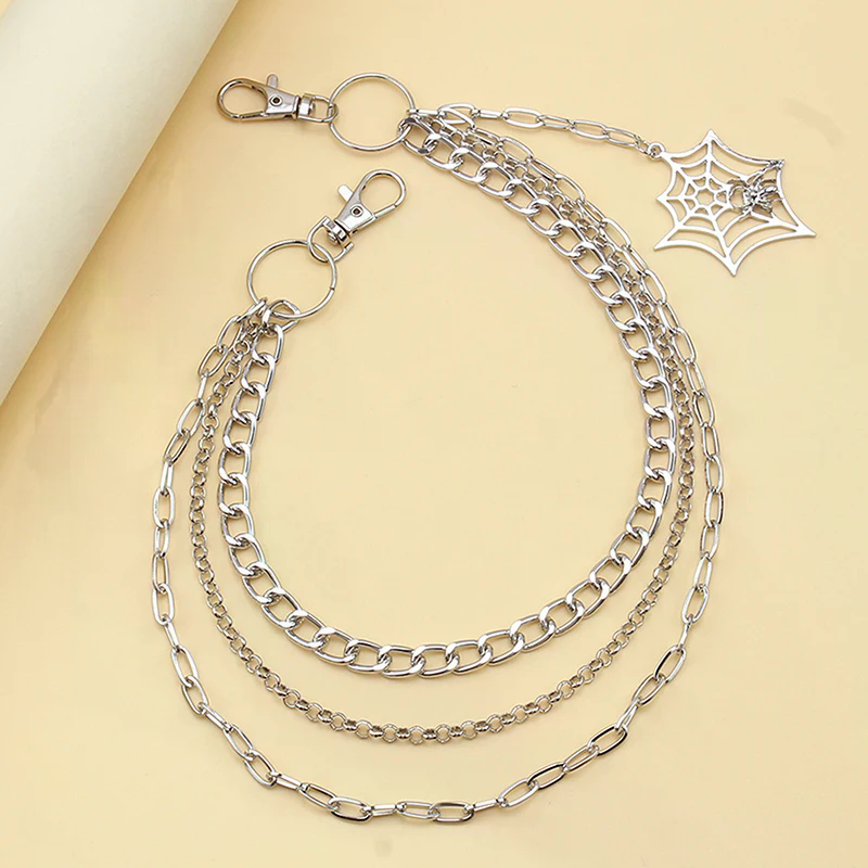 Fashion Punk Metal Pants Chain - Street Fashion Jeans Women avaliação e preço
