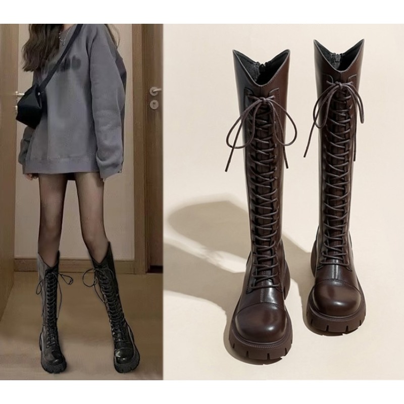Winter Platform Cross Lace Up  - Street Fashion Winter avaliação e preço