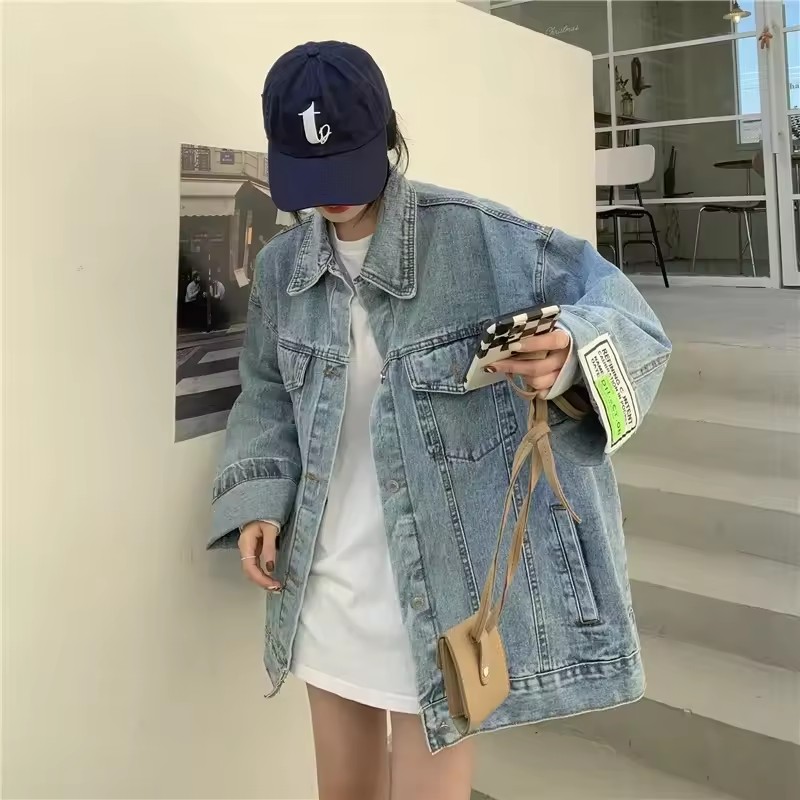 2025 New Fashion Denim Jacket  - Street Fashion Jeans Women avaliação e preço