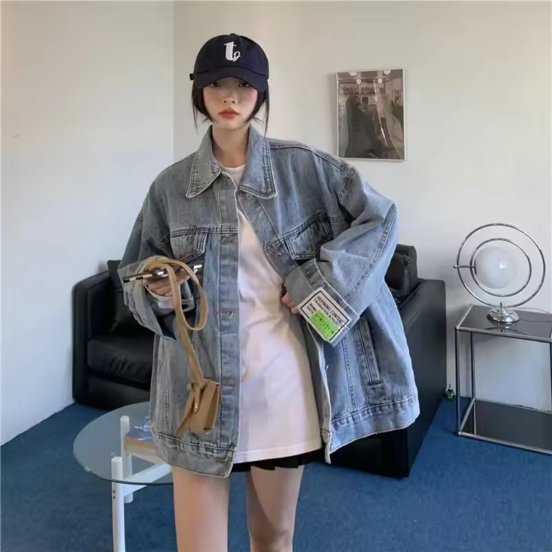 2025 New Fashion Denim Jacket  - Street Fashion Jeans Women avaliação e preço