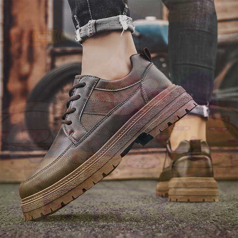 Dark Natural Leather Fashion T - Street Fashion For Short Guys avaliação e preço