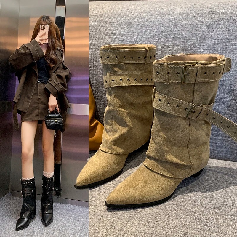 2025 Pointed Toe Women's Winte - Street Fashion Trends 2025 avaliação e preço