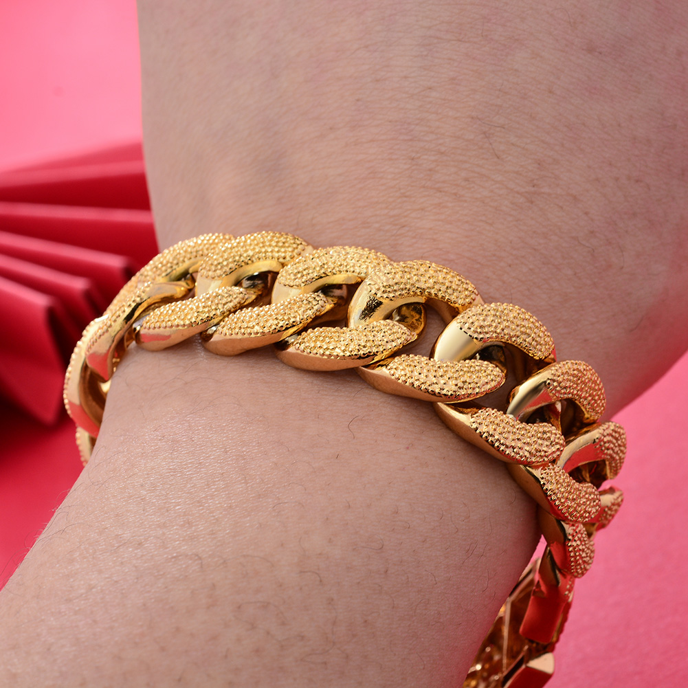 18k Dubai Gold Color  Bracelet - Street Fashion Dubai avaliação e preço