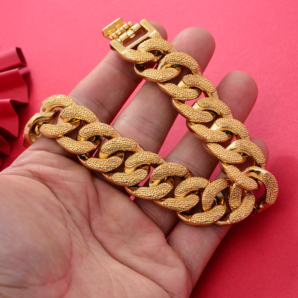 18k Dubai Gold Color  Bracelet - Street Fashion Dubai avaliação e preço