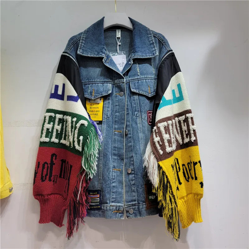 Women Denim Jacket  Autumn Fas - Street Fashion Jeans Women avaliação e preço