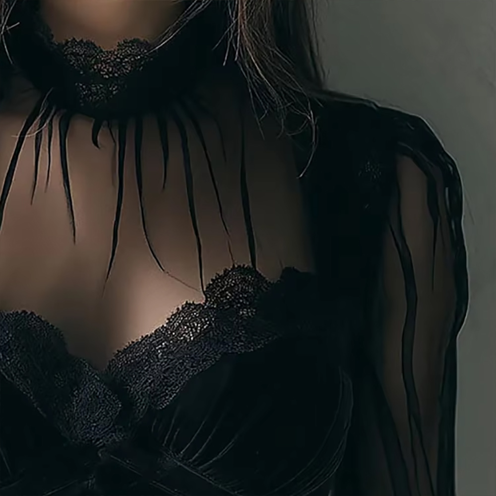 Vintage Elegant Mesh Women Blo - Mesh Top Layering avaliação e preço