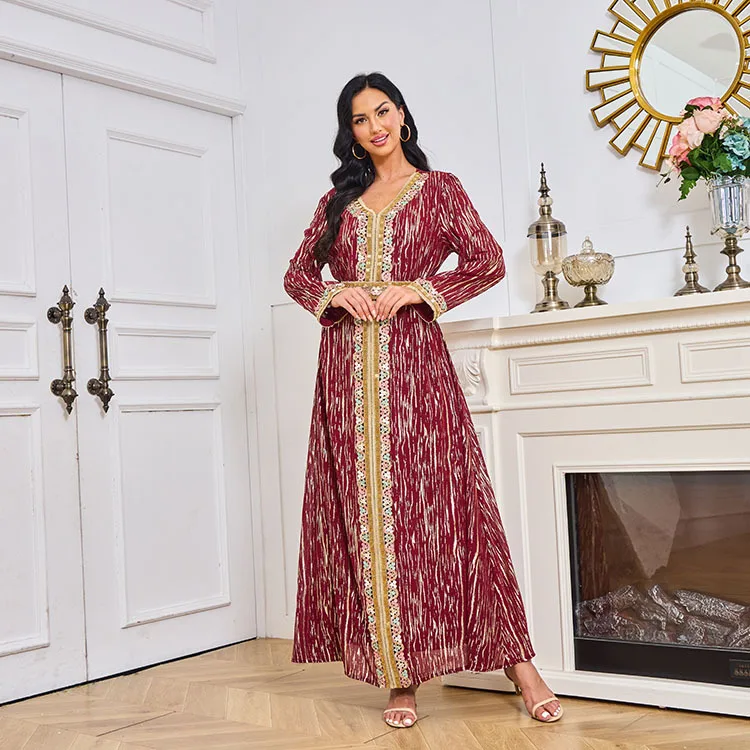 Muslim Women's Hot Gold Bead T - Street Fashion Dubai avaliação e preço