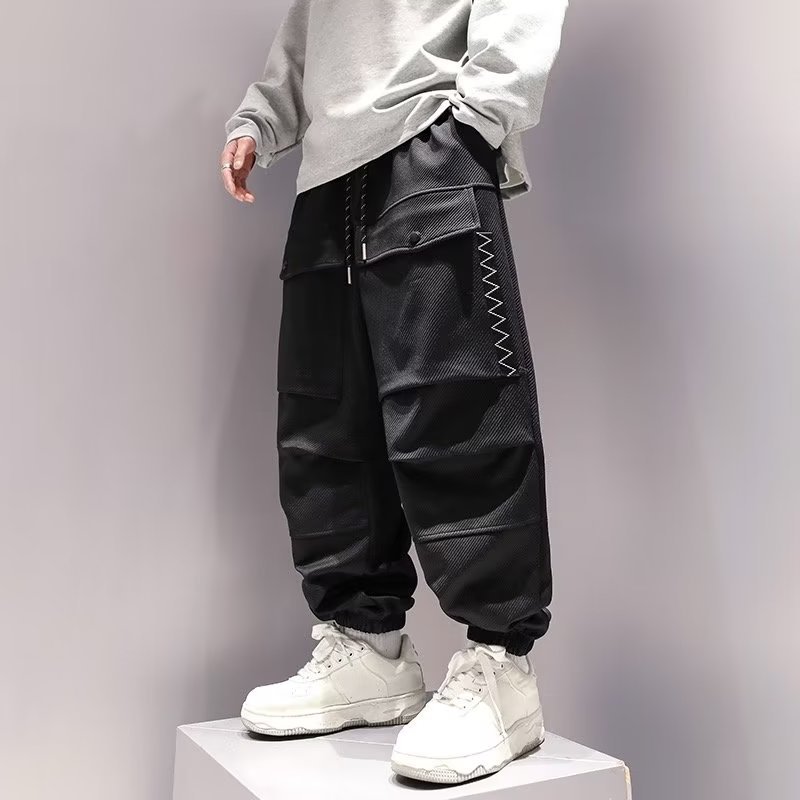 Korean Cargo Pants Men Japanes - Street Fashion Kpop avaliação e preço