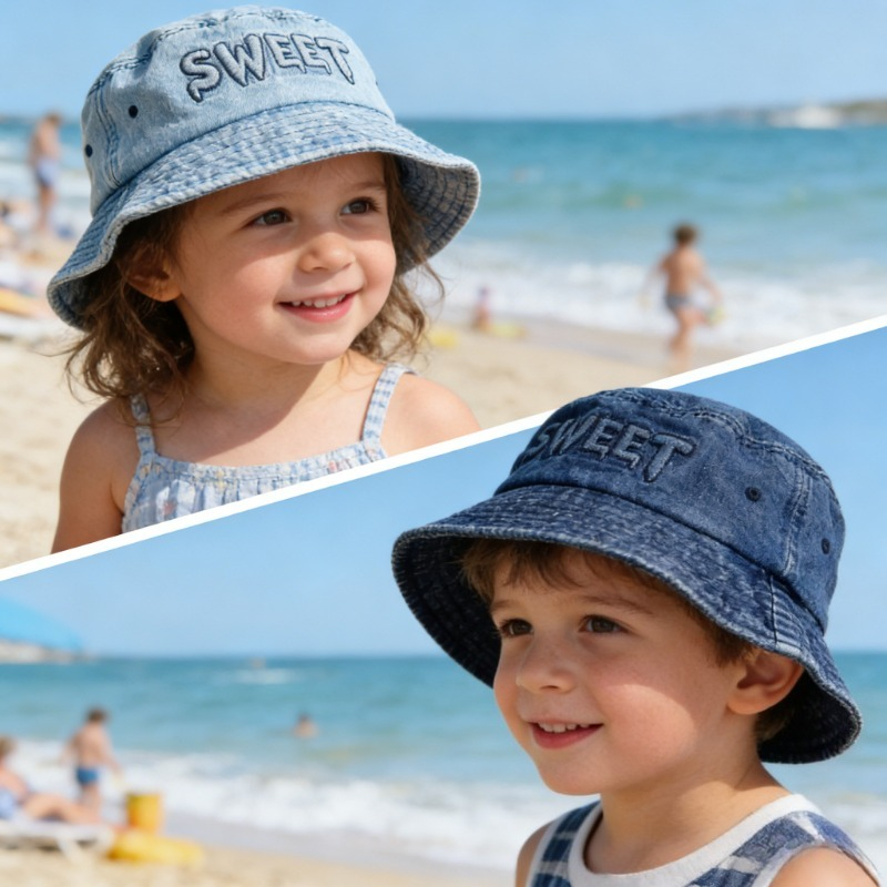 Japanese Retro Kids Bucket Hat - Street Fashion Hats avaliação e preço