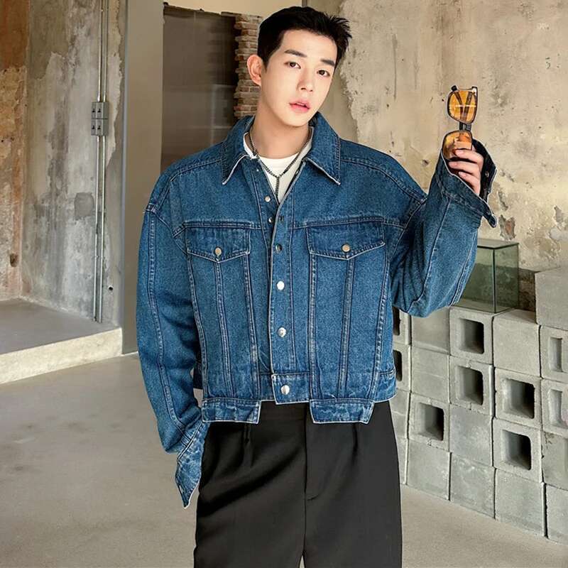 LUZHEN Personality Denim Short - Street Fashion Men 2025 avaliação e preço