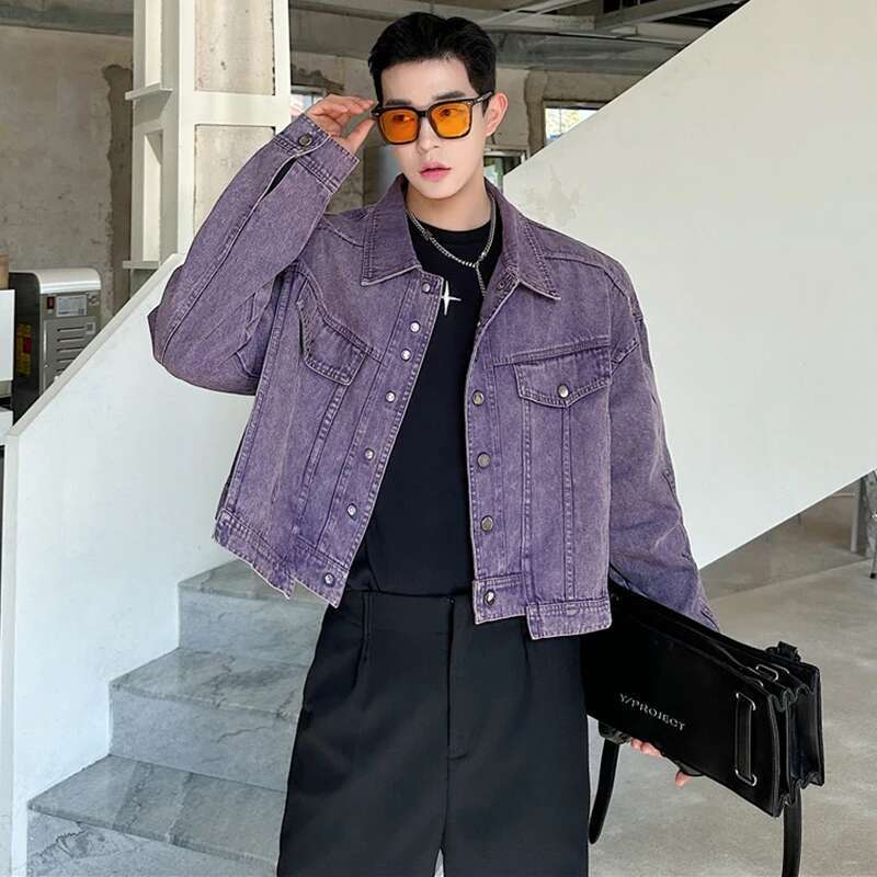 LUZHEN Personality Denim Short - Street Fashion Men 2025 avaliação e preço