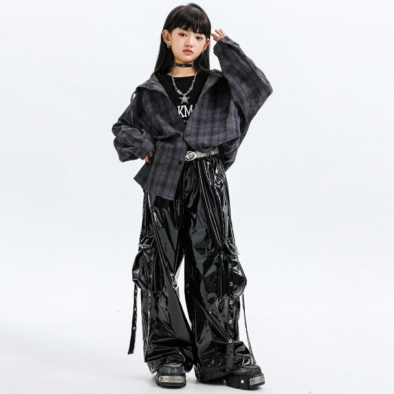 Girls Jazz Dance Costumes Hood - Street Fashion Kpop avaliação e preço