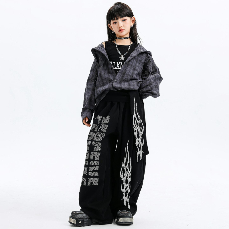 Girls Jazz Dance Costumes Hood - Street Fashion Kpop avaliação e preço
