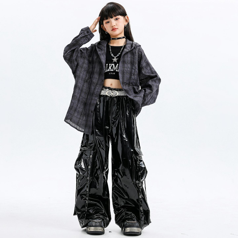 Girls Jazz Dance Costumes Hood - Street Fashion Kpop avaliação e preço