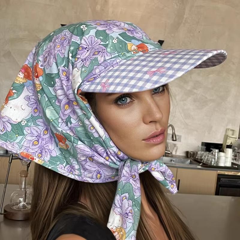 Womens Korean Headscarf Cap wi - Street Fashion Hats avaliação e preço