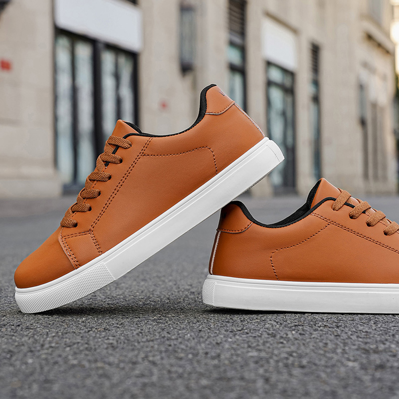 Men's Low-top Leather Casual S - Mesh Top Layering avaliação e preço