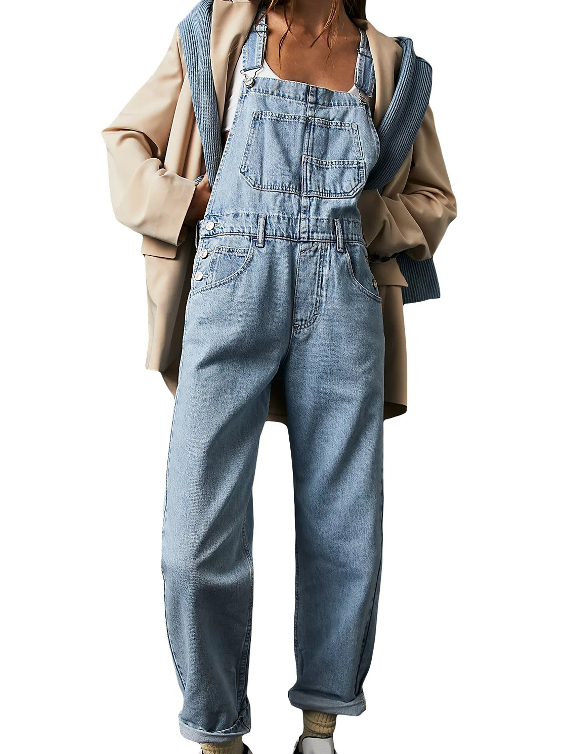 Blue Denim Overalls Jumpsuit R - Street Fashion Jeans Women avaliação e preço