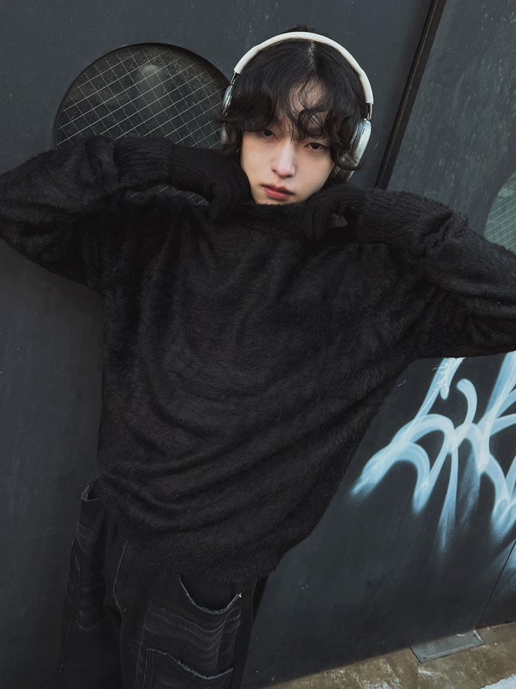 Fur Collar Pullovers Rock Mens - Street Fashion In London avaliação e preço