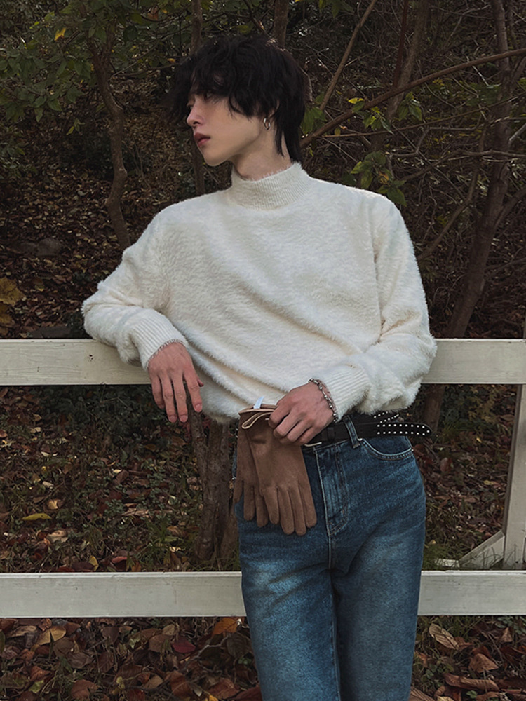 Fur Collar Pullovers Rock Mens - Street Fashion In London avaliação e preço
