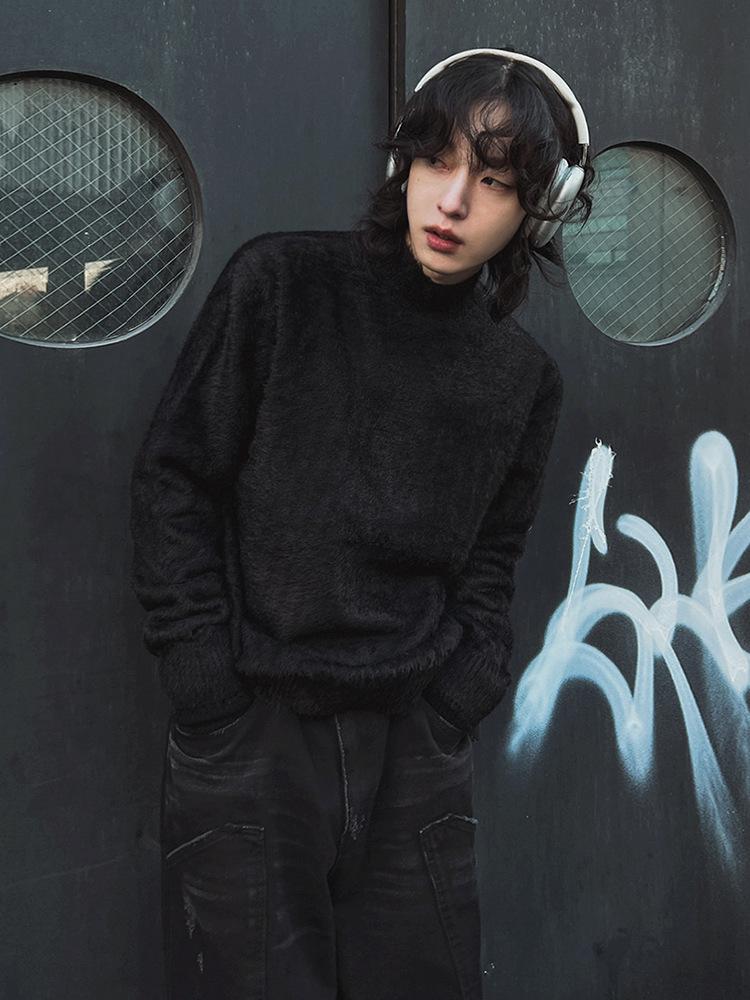 Fur Collar Pullovers Rock Mens - Street Fashion In London avaliação e preço