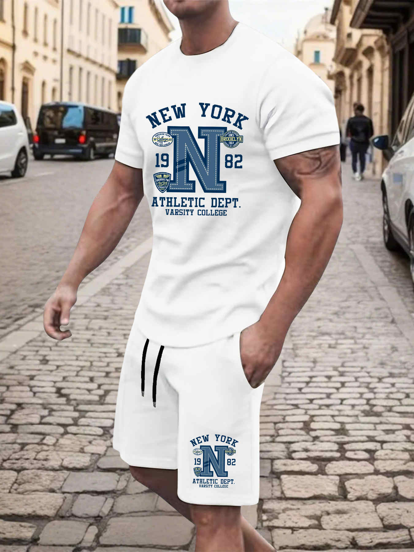 2025 New Summer Mens Set High  - Street Fashion New York 2025 avaliação e preço
