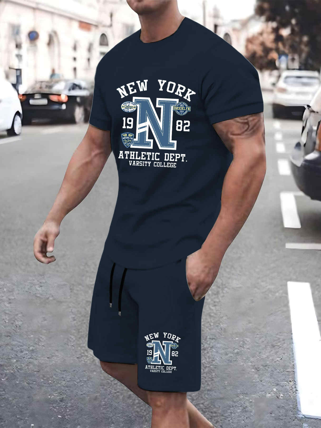 2025 New Summer Mens Set High  - Street Fashion New York 2025 avaliação e preço