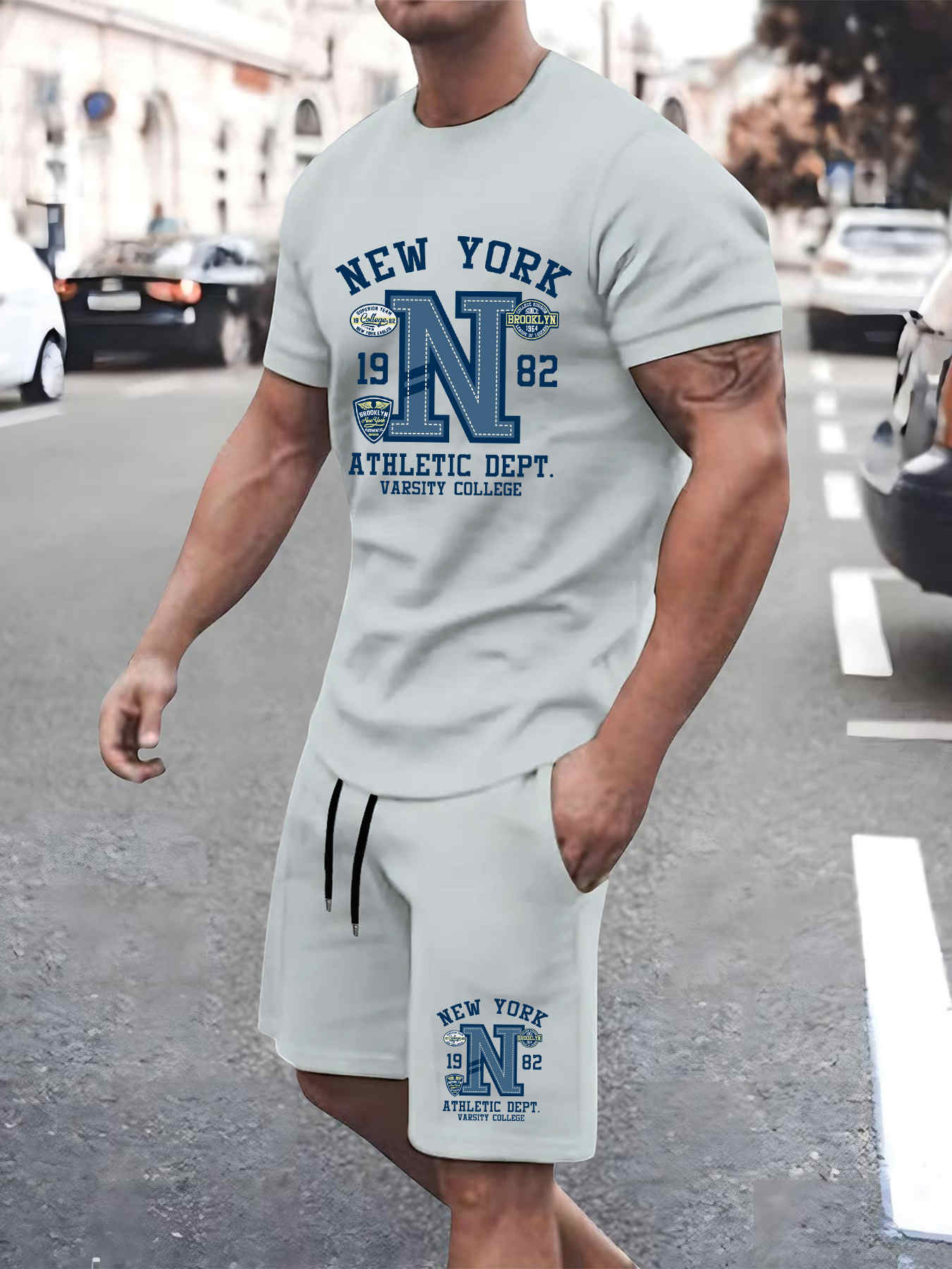 2025 New Summer Mens Set High  - Street Fashion New York 2025 avaliação e preço