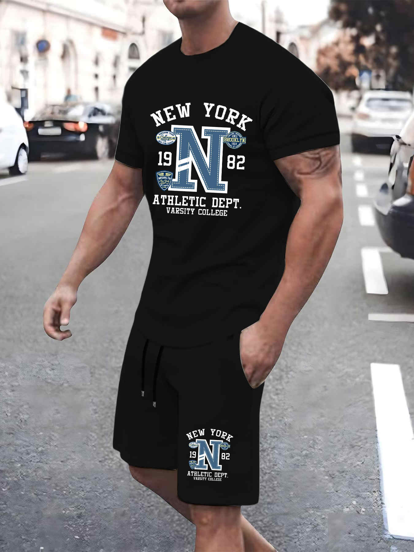 2025 New Summer Mens Set High  - Street Fashion New York 2025 avaliação e preço