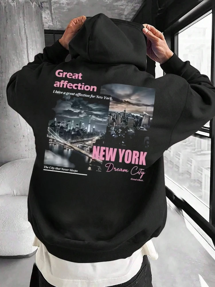 New York Dream City Printed Ho - Street Fashion New York 2025 avaliação e preço
