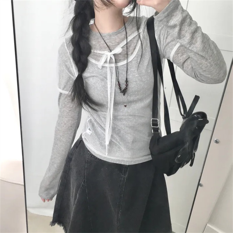Korean Sle Sweet Drlike ort Sv - Mesh Top Layering avaliação e preço