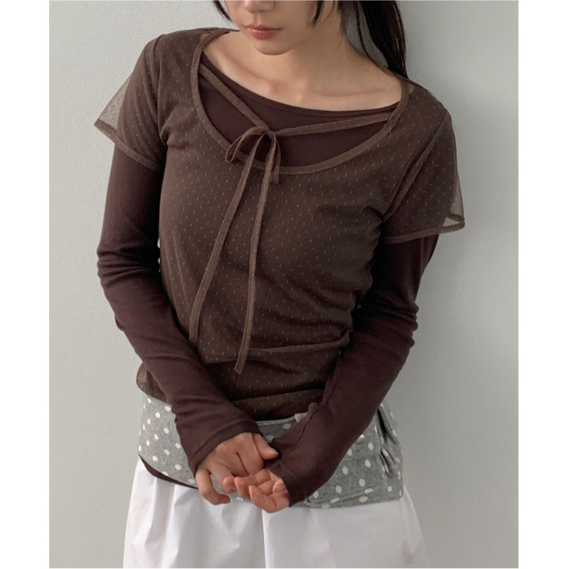 Korean Sle Sweet Drlike ort Sv - Mesh Top Layering avaliação e preço