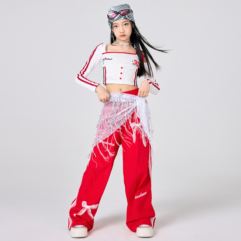 Girls Hip Hop Clothes White To - Street Fashion Kpop avaliação e preço