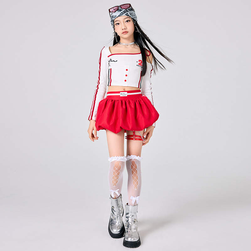 Girls Hip Hop Clothes White To - Street Fashion Kpop avaliação e preço