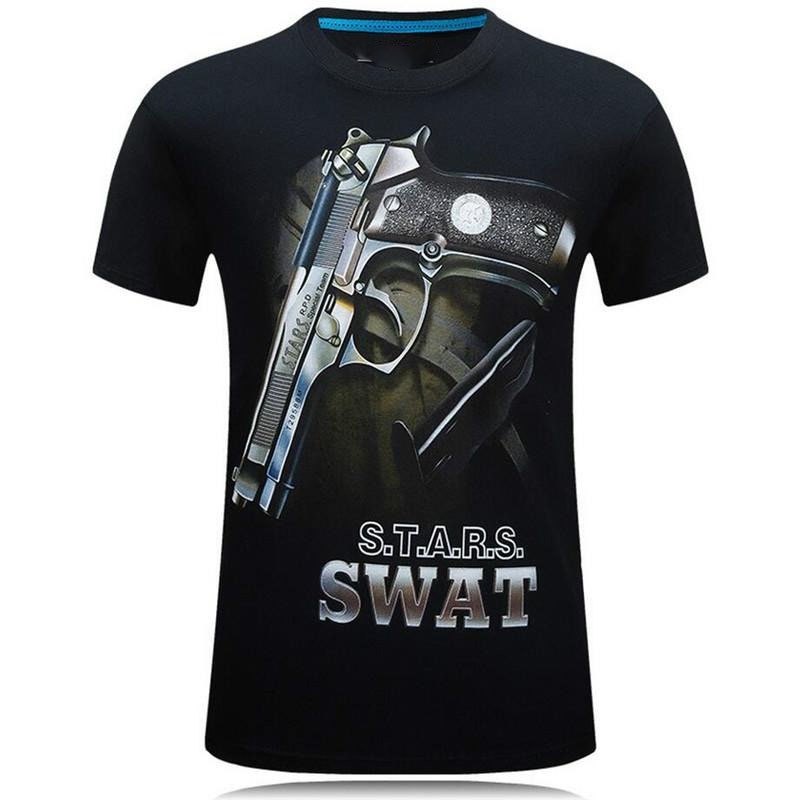 Tough Guy Style 3D Print T-shi - Street Fashion For Short Guys avaliação e preço