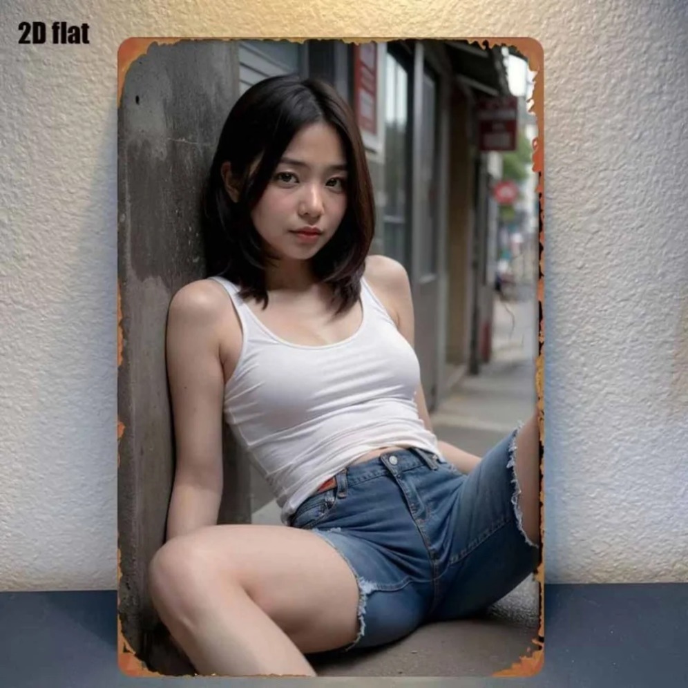 New Trendy HD Metal Wall Art - - Street Fashion Asian avaliação e preço