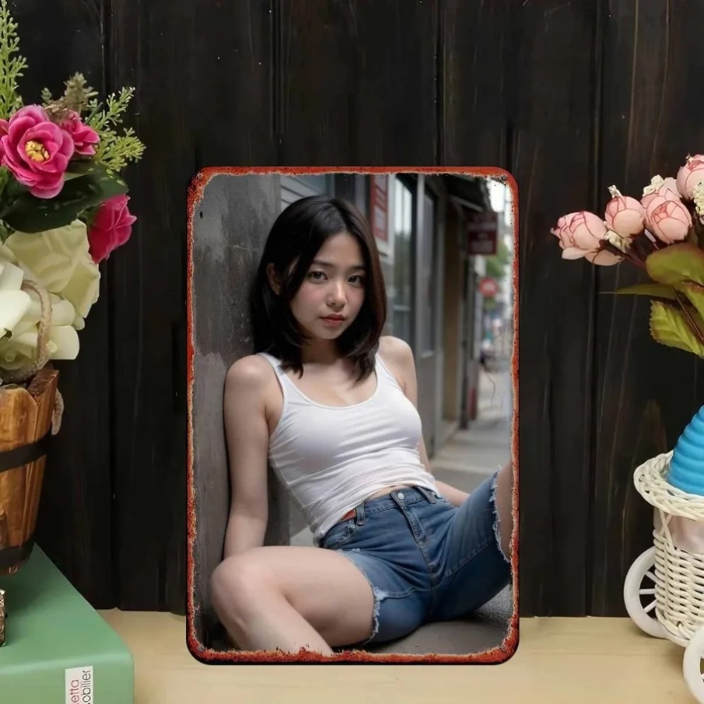 New Trendy HD Metal Wall Art - - Street Fashion Asian avaliação e preço