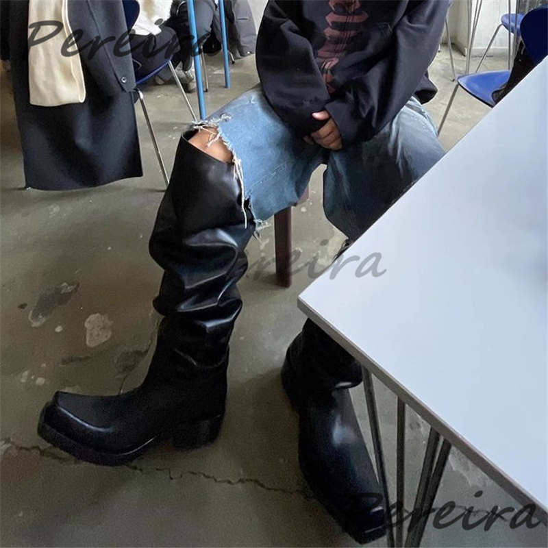 Thick Soled Over The Knee Boot - Street Fashion Winter avaliação e preço